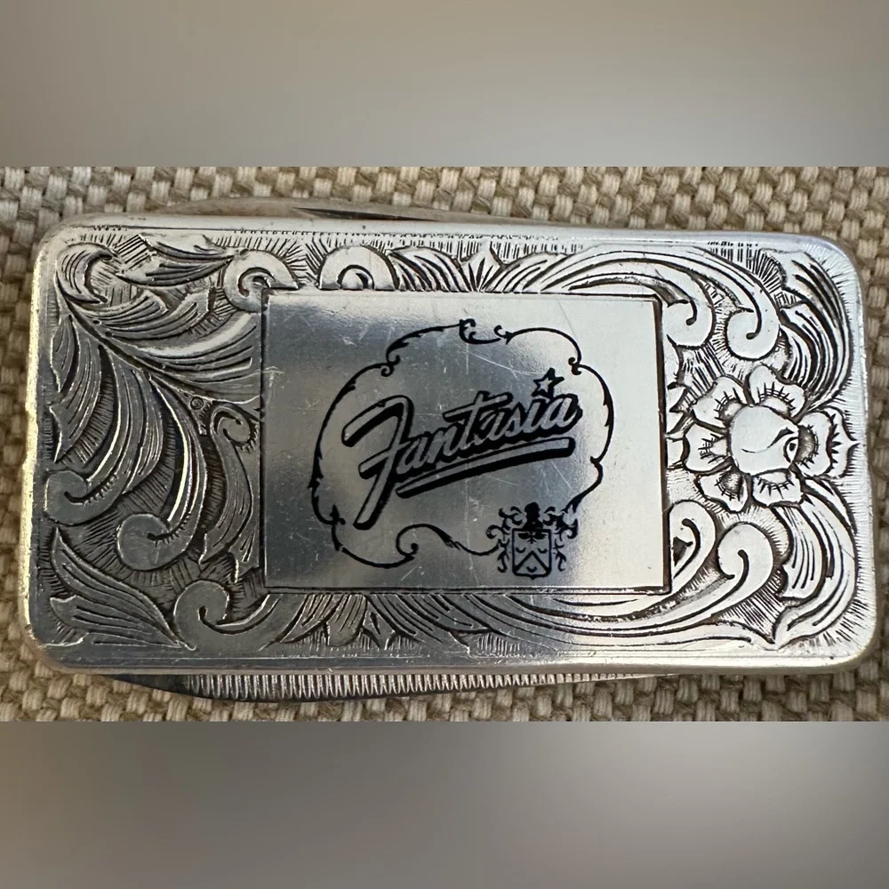 Imperial Textured Stainless Steel Money Clip Tool Pocket Knife & File Fantasia